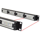 24 Port 1U Patch Panel - CAT5e  Color Jacks