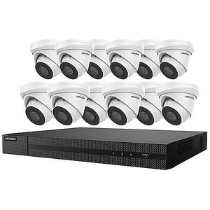 Hikvision EKI-K164T412 16-Channel 8MP PoE NVR with 4TB HDD & 12 X 4MP Night Vision Turret Cameras Kit