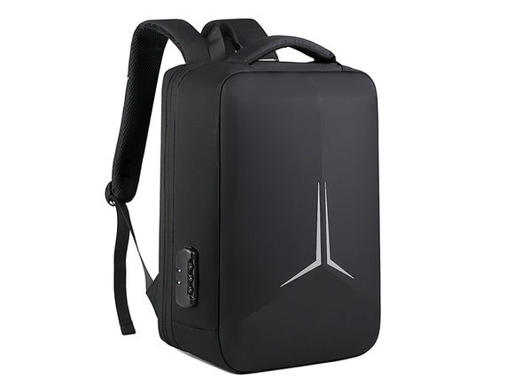 Laptop Backpack with Lock and USB -Black