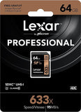 Lexar Professional 633x 64GB SDXC UHS-I Card w/Image Rescue 5 Software