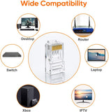 Cat6 RJ45 Ends, CableCreation 100-Pack Cat6 Connector