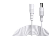 Security Power Extension Cable DC 2.1mm x 5.5mm 10 FT - White