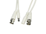 30Ft RG59 Siamese Cable - White
