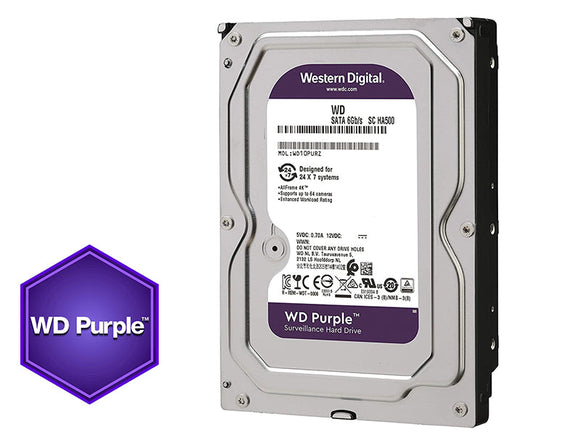 2TB WD Purple Surveillance Hard Disk Drive - 5400  SATA 6Gb/s 64MB 