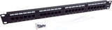 24 Port (1U) Patch Panel - CAT5e 110 T568A or T568B  Jacks 24 Port (1U)