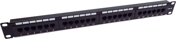 24 Port (1U) Patch Panel - CAT5e 110 T568A or T568B  Jacks 24 Port (1U)