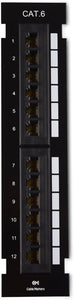 12 Port 1U Patch Panel - CAT6  110 Punch-Down