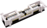 12 Port 1U Patch Panel - CAT6  110 Punch-Down - upside