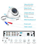 ZOSI 8CH 1080P Camera System HD-TVI DVR + 4pcs CCTV Dome Cameras + 2TB Hard Drive