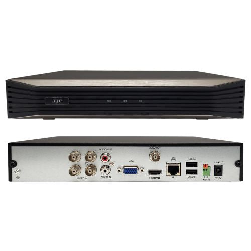 DVR Security Camera System 4-Channel /  IP HD-TVI, AHD, CVI, CVBS, DVR (XVR) - 1x SATA