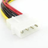 1x IDE 4 Pin Male Molex to 2x SATA Female ATA Y Splitter HDD Power Adapter Cable - NuvoTECH