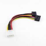 Molex 1x IDE 4 Pin Male to 2x SATA Female ATA Y Splitter