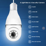 Light Bulb Wifi Security Camera 360 1080P Pan Tilt Wireless 2.4Ghz