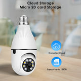 Light Bulb Wifi Security Camera 360 1080P Pan Tilt Wireless 2.4Ghz