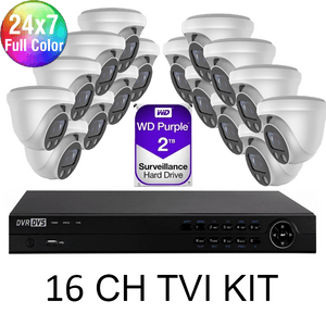 DVR DVS Camera system 16 Channels TVI KIT with 16 5MP cameras - NuvoTECH