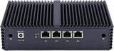 QOTOM N4000G4 Barebone Mini PC - Core 2.5 GHz N4000, AES-NI, 4 Intel LAN, 15Watts, Industrial Mini PC Firewall Gateway Router (Q330G4 Barebone)