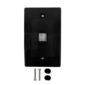 Wall Plate, 1-Port Single Gang Keystone - Black - NuvoTECH