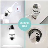 Light Bulb Wifi Security Camera 360 1080P Pan Tilt Wireless 2.4Ghz