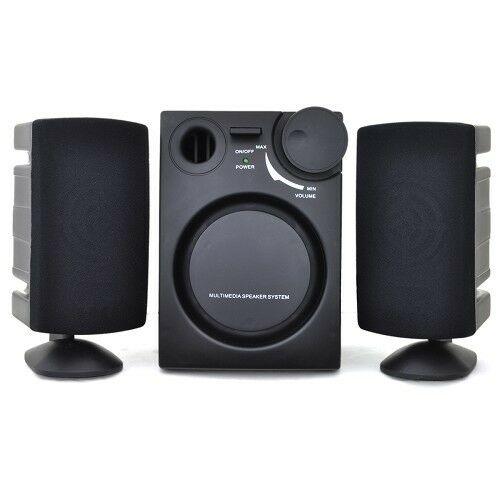 DCT Factory 3-Piece 2.1 Channel Subwoofer Speaker System (Black) - NuvoTECH