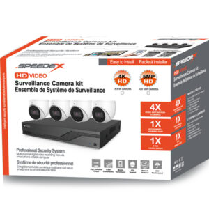 All-In-One 4 Channel 5MP Kit, XVR with Security 1TB HDD installed , 4pcs 5MP Turret Cameras