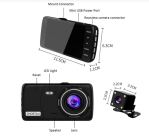 Dash Cam HD 1296P 4.0 inch