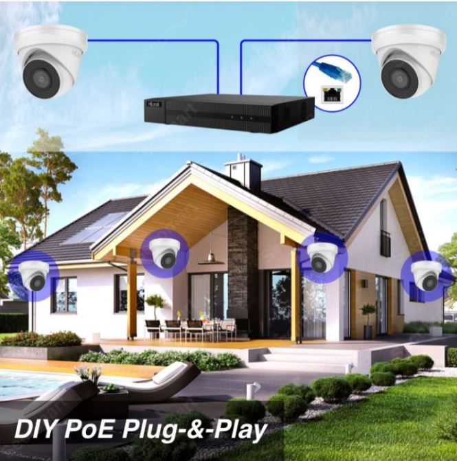 HiLook 8MP/4K PoE Turret Kit 6 Camera - Image 2
