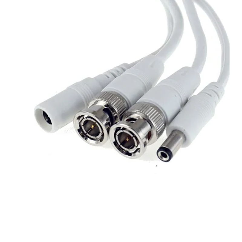 10Ft RG59 Siamese Cable - White