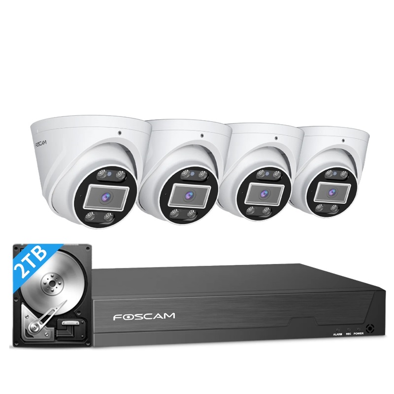 Foscam 8-Channel Intelligent 5MP-HD Cameras-Kit
