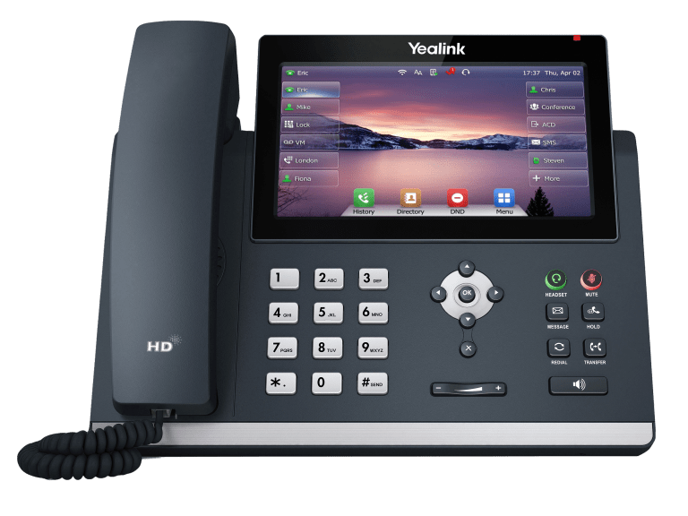 Yealink SIP-T48U IP phone handset LED WiFi