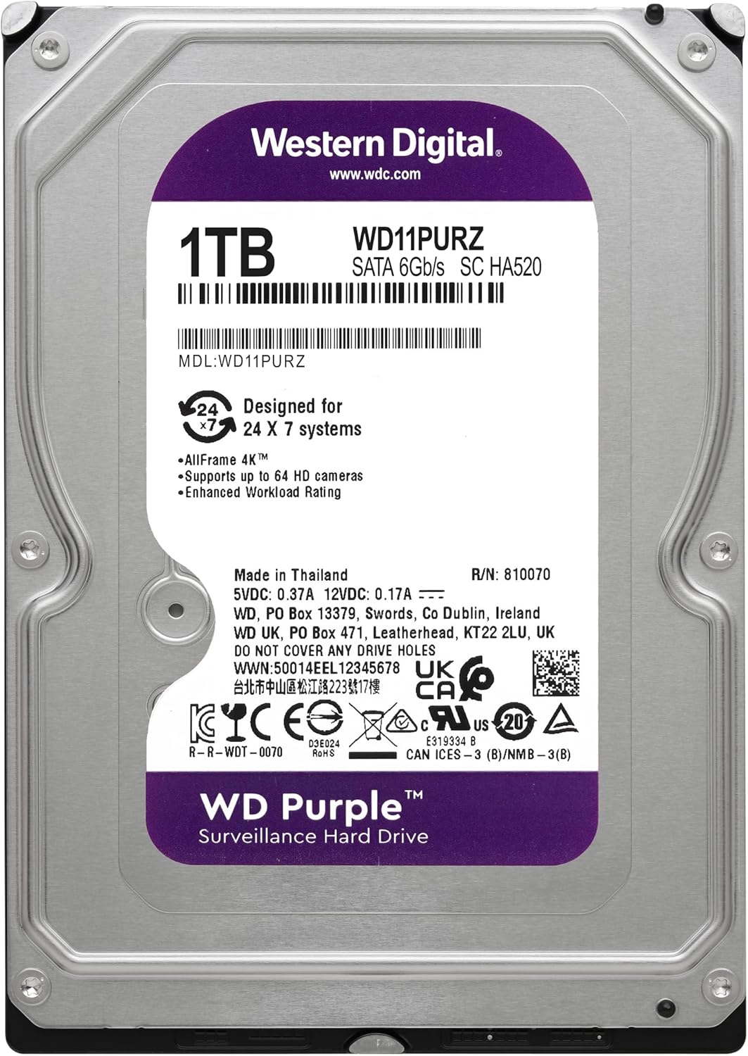 Western Digital Purple-Pro Surveillance Hard-Drive