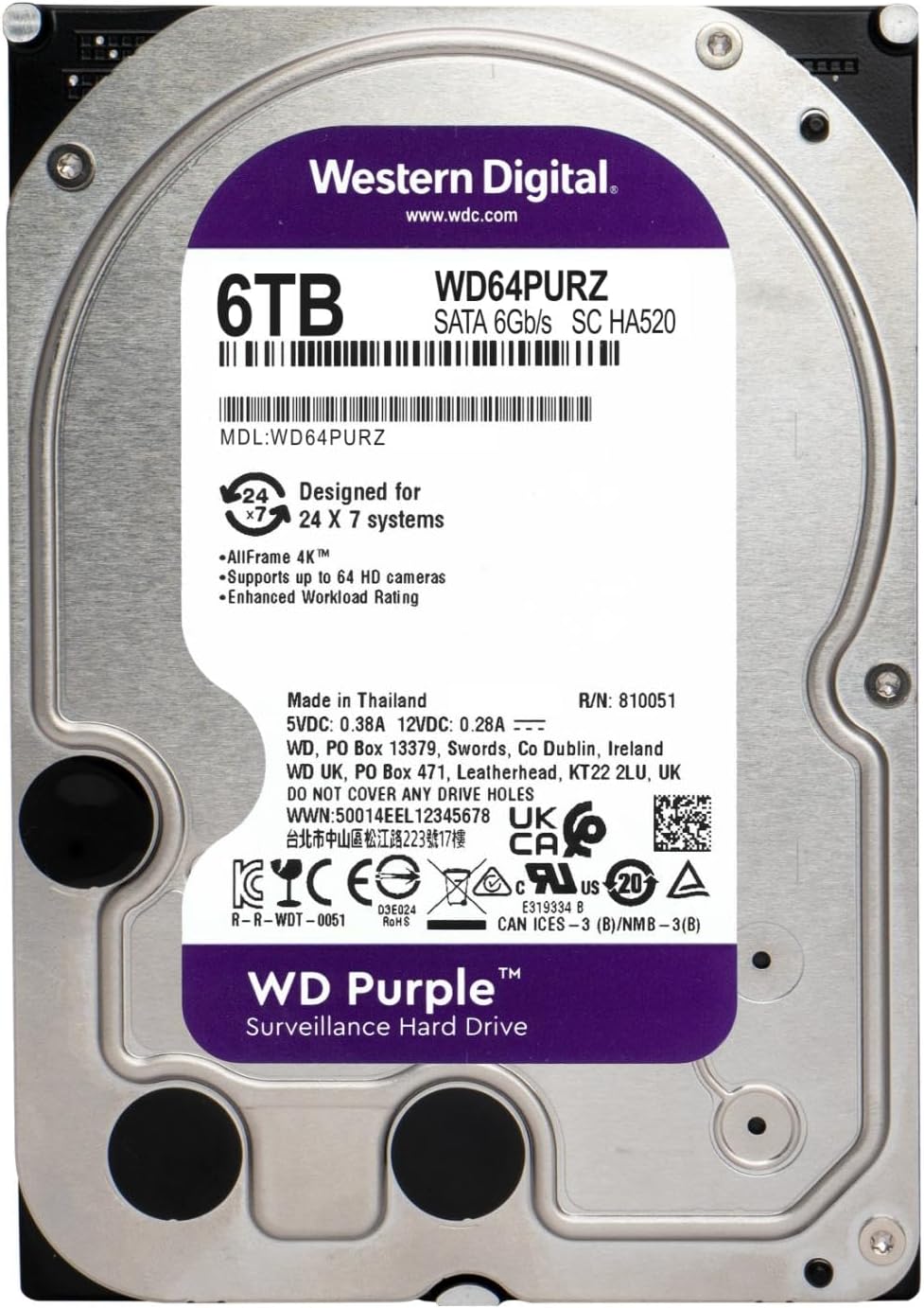 Western Digital Purple-Pro Surveillance Hard-Drive