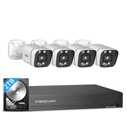 Foscam FN9108E-B4-2T 8 Channel Intelligent 5MP HD Cameras Kit Foscam FN9108E-B4-2T 8 Channel Intelligent 5MP HD Cameras Kit with 2TB HDD and 4pcs 5MP Bullet Cameras