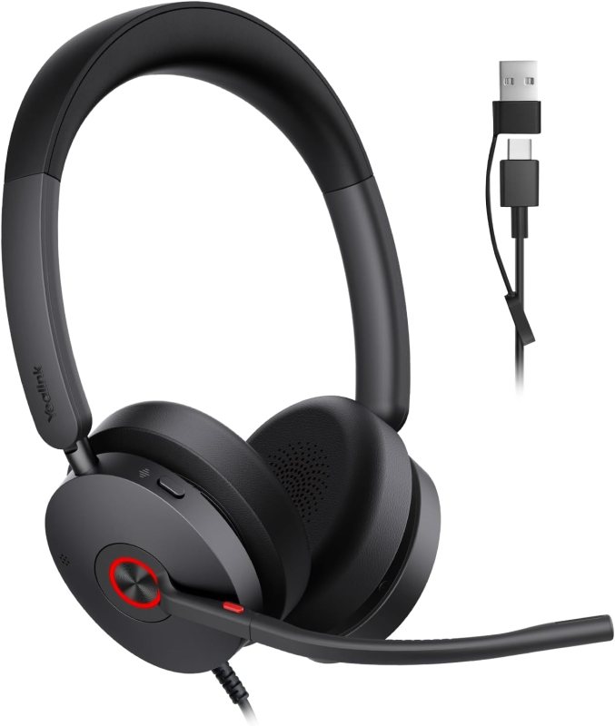 Yealink UH48 Wired Headset - Dual - Teams - USB-C