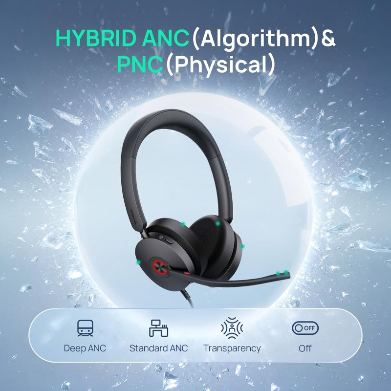 Yealink UH48 Wired Headset - Dual - Teams - USB-C